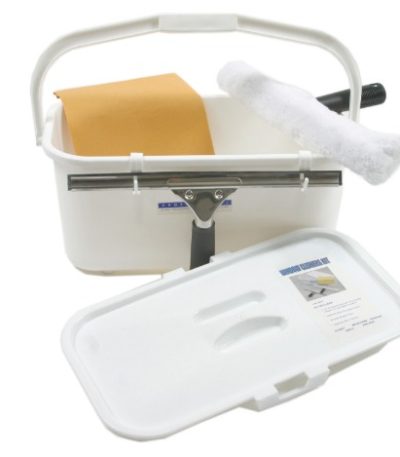 Window Cleaning Kit with bucket, squeegee, washer, and cloth