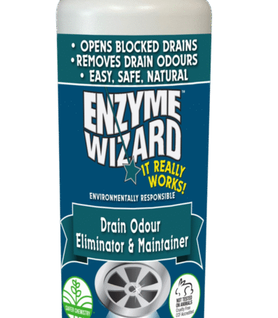 Enzyme Wizard Drain Odor Eliminator 1L RTU bottle for natural enzyme-based drain cleaning