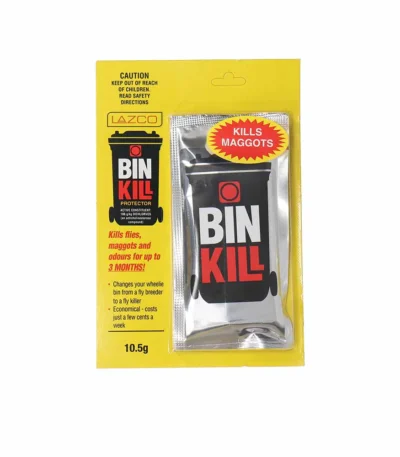 Binkill wheelie bin fly and maggot killer hanging inside a wheelie bin