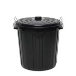 EDCO 73L Garbage Bin with Lid and metal handles for waste management