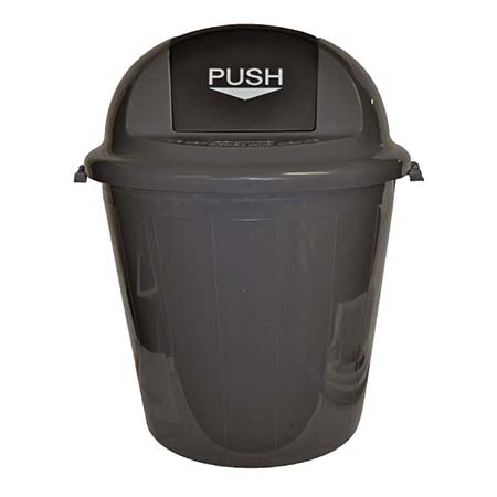 EDCO Bullet Bin 60L with flap action lid and smart finish for public spaces