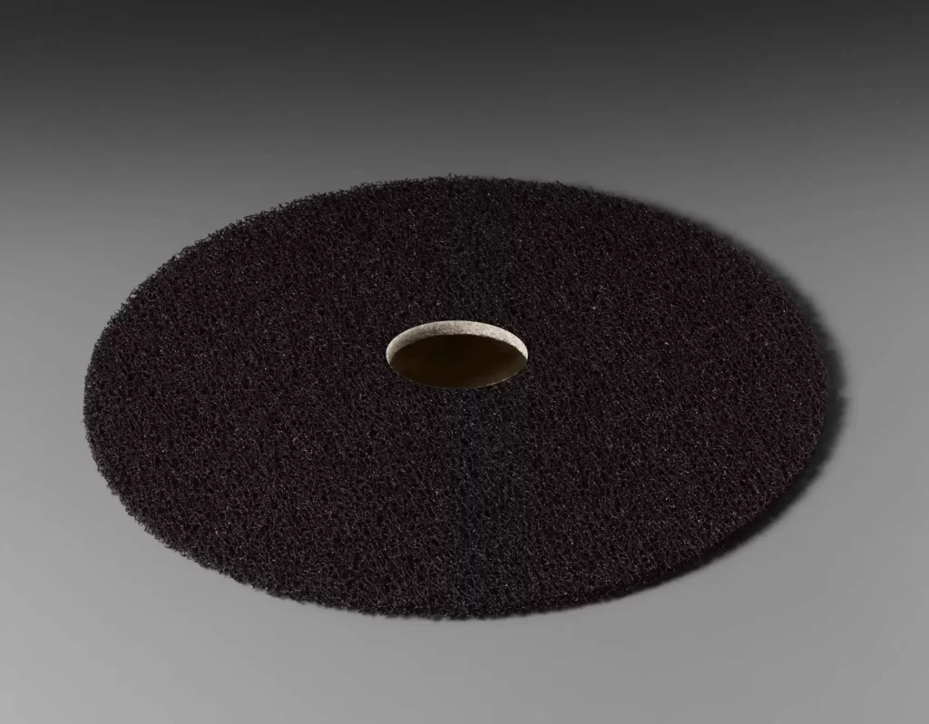 3M Hi-Pro Stripping Pad Black 400mm for efficient floor stripping and stain removal