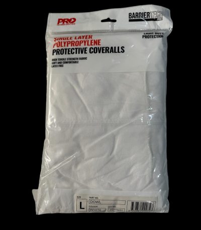 Pro Choice Large White Disposable Coveralls for Dust Protection