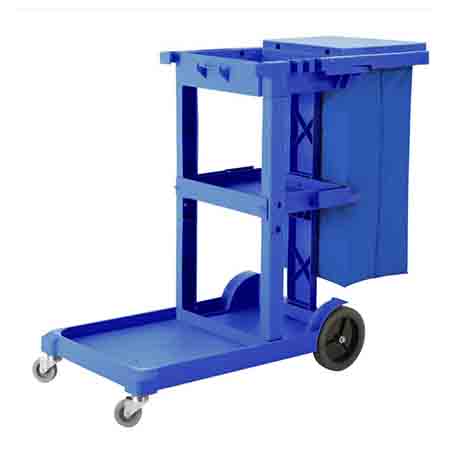 Janitor Trolley with Bag for Organizing Cleaning Supplies