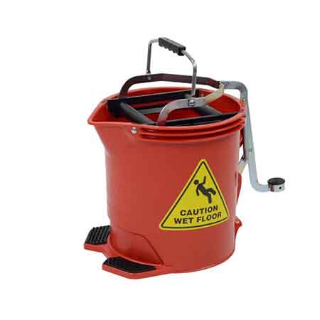 Mop Bucket Wringer 15L - Red EDCO for Professional Use