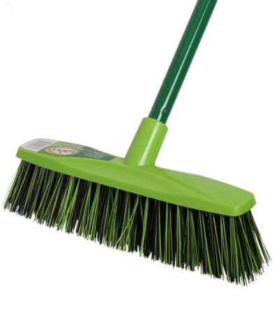 SABCO Premium Yard Broom with sturdy bristles for outdoor sweeping of yards, patios, and driveways