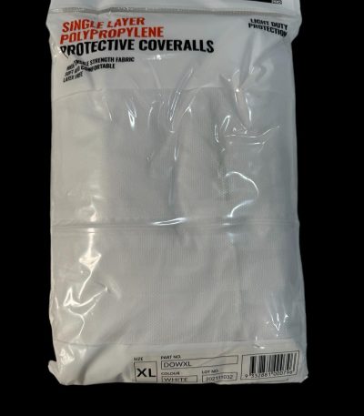 Pro Choice X-Large White Disposable Coveralls for Dust Protection and Comfort