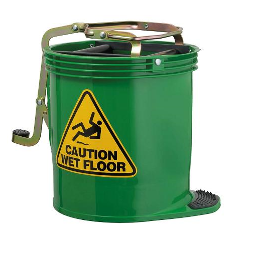 Oates Mop Bucket Wringer Green 15L with efficient wringer for easy floor cleaning