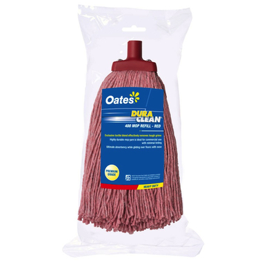 Red Duraclean Mop Head 400g for Efficient Floor Cleaning