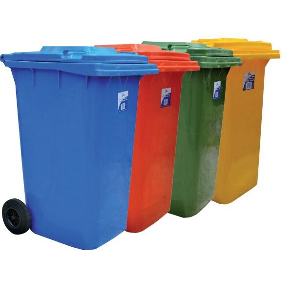 Wheelie Bin 240L Heavy Duty Blue, Durable Waste Management Bin with Wheels