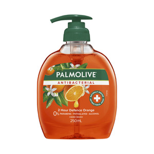 Palmolive Liquid Hand Soap Anti Bacterial 2 Hr Defence Orange Pump 250ML