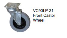 Front Castor Wheel for Comvac 90L Wet & Dry Vacuum Cleaner