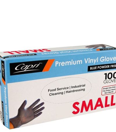 Blue Vinyl Powder Free Gloves - Small Size (Box of 100)