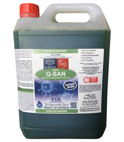 Q San Leave-On Sanitiser 5L FoodSafe for long-lasting protection against germs and bacteria