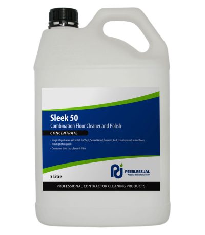 Sleek 50 Peerless Jal Floor Cleaner and Polish 5L for commercial and residential use