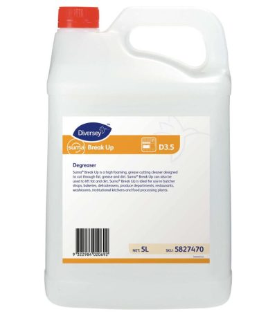 Break Up 5L Diversey Heavy Duty Degreaser for Food Processing and Kitchens