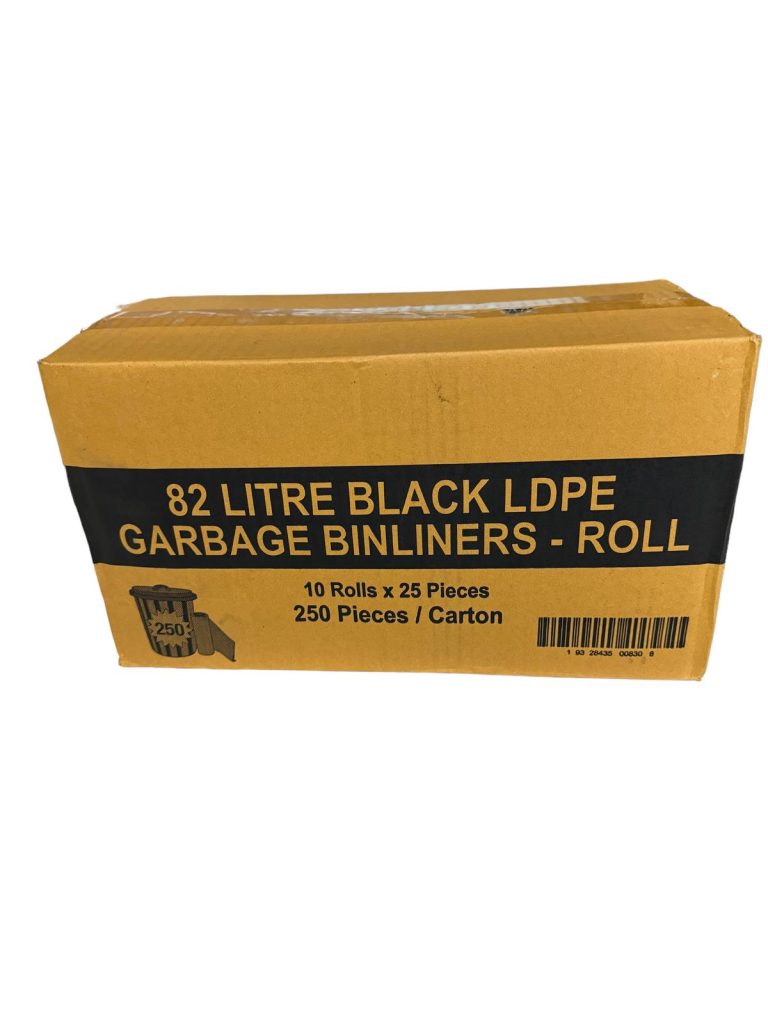 Heavy-Duty Black Bin Liners (82L