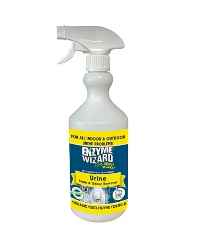 Enzyme Wizard Urine Stain & Odour Remover 750ml RTU, organic, pet-safe, non-toxic, for carpets, fabrics, floors, and synthetic turf