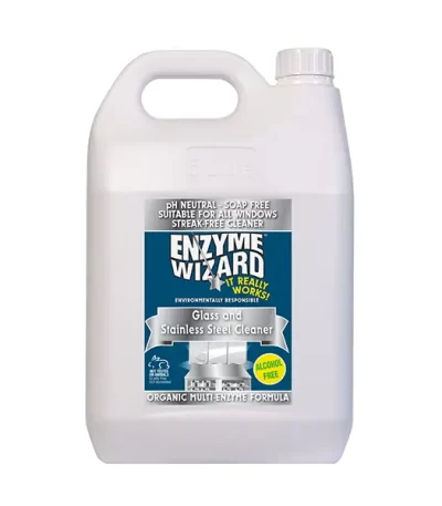 Enzyme Glass & Stainless Steel Cleaner 5L for streak-free shine on glass and stainless steel surfaces