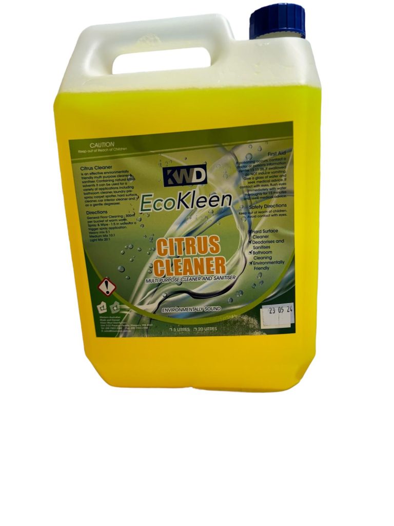 EcoKleen Citrus Cleaner 5L multi-purpose cleaner with natural citrus solvents for effective cleaning and sanitising