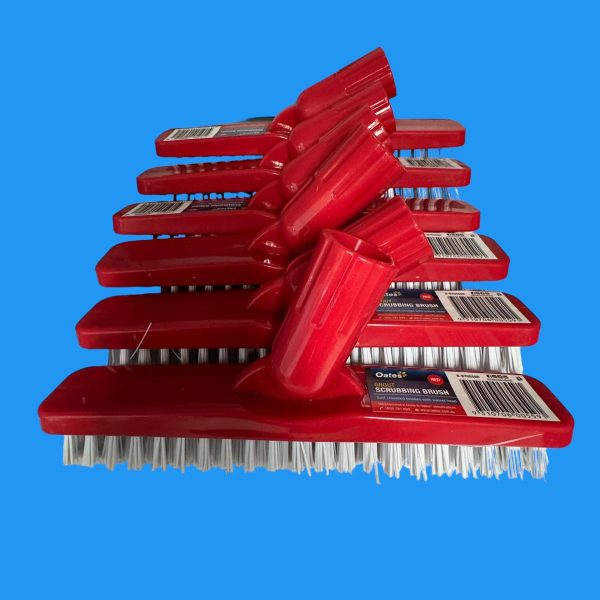 Oates Grout Brush Red with stiff chiselled bristles and swivel head for efficient grout cleaning