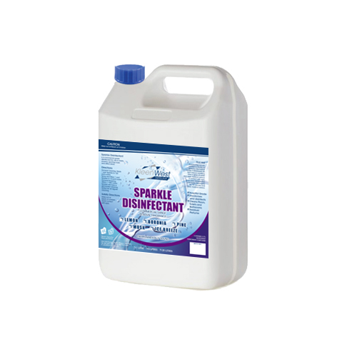 5L bottle of Sparkle Disinfectant with boronia fragrance for cleaning and sanitizing various areas