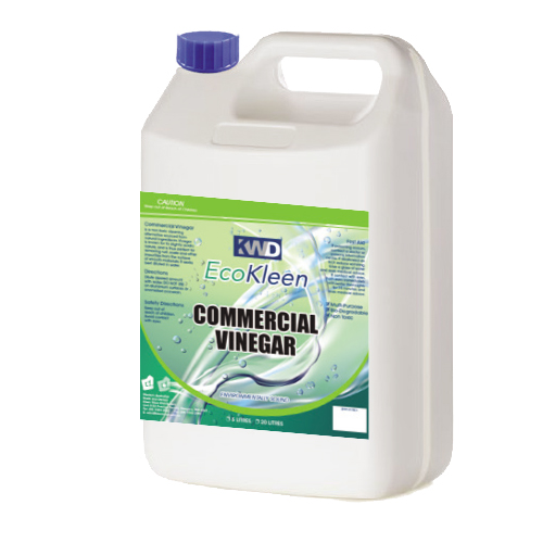 5L bottle of white vinegar, a natural, non-toxic cleaner for removing rust and scale from smooth surfaces