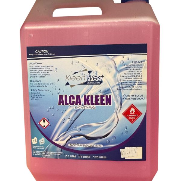 Alca Kleen 5L Alcohol-Based Sanitiser for Germ Removal