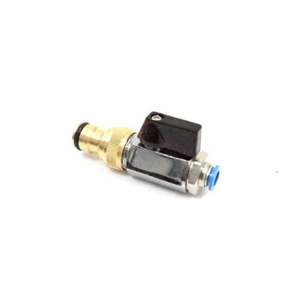 Metal Pole Hose Valve with Brass Tap Fitting and 8mm Push-fit Connector