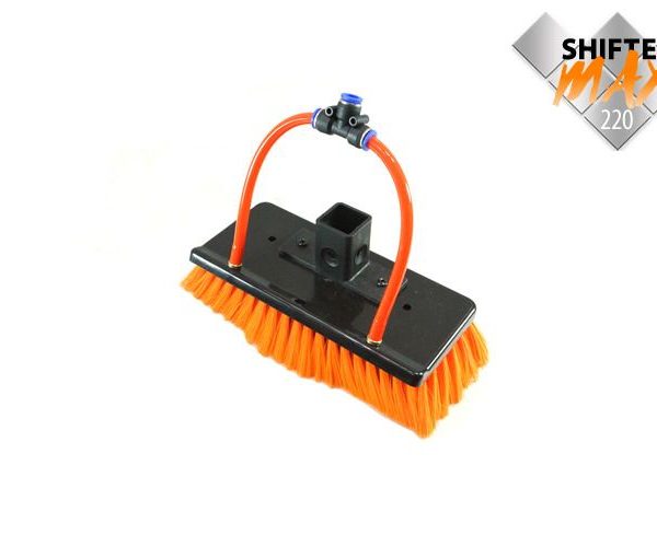 8” Brush Shifter Max 220 Mini Glass Cleaning Brush with Rinse Bar and Stiff Bristles for Commercial and Residential Use.