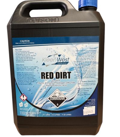 Red Dirt 5L - Powerful Acid Cleaner for Removing Red Dirt and Iron Dust