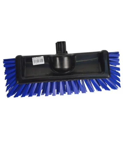 Scrator Brush heavy duty floor brush with side bristles in red and blue