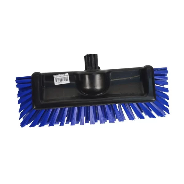 Scrator Brush heavy duty floor brush with side bristles in red and blue