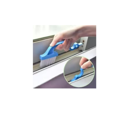 2-in-1 window track and seal cleaning brush with scraper for narrow gaps