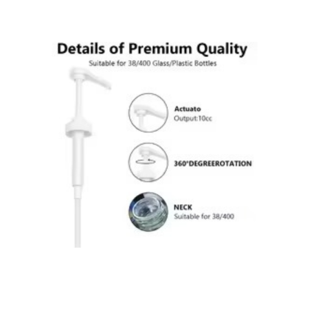 White pump dispenser for 5-litre bottle with leak-proof design