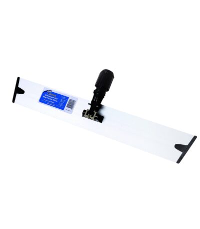 Aluminium flat mop frame 55cm with swivel head and hook and loop backing strips for easy cleaning