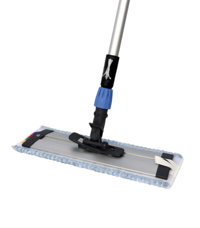 Complete healthcare cleaning mop set with handle, base, and Micro FX pad