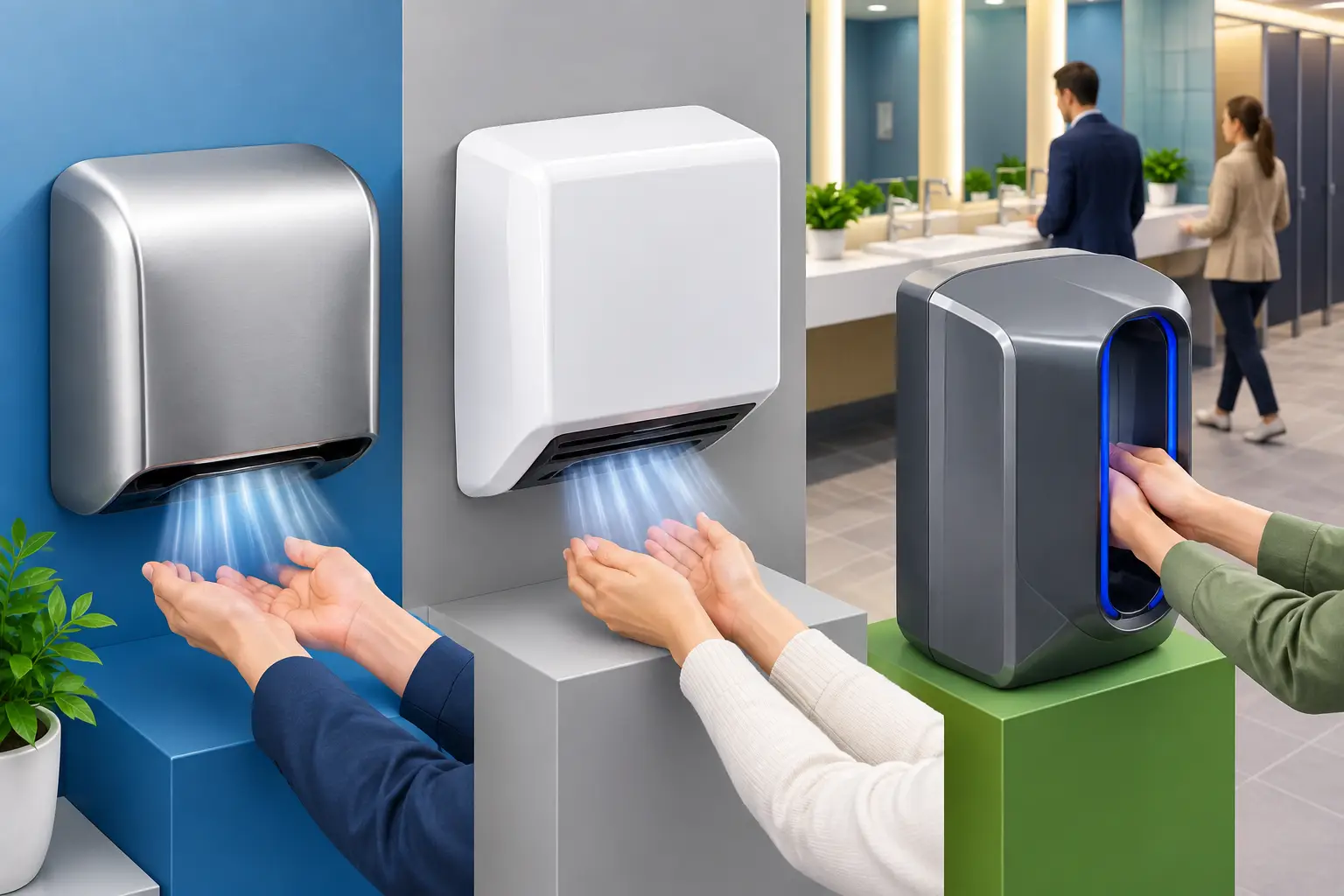 Hand Dryer Comparison for Busy Washrooms