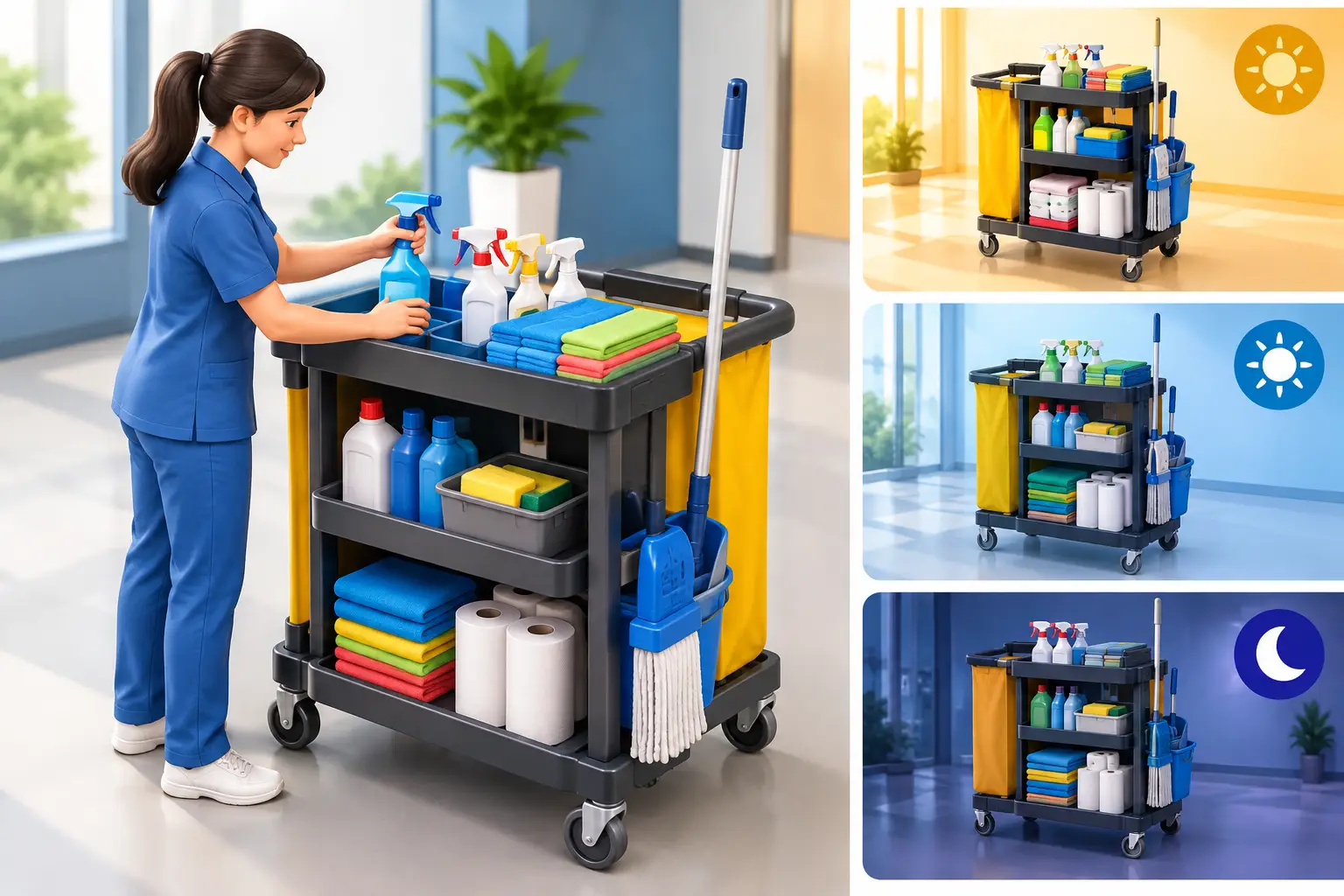 How to Stock Cleaning Trolleys for Every Shift